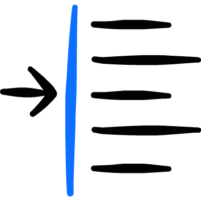 Paragraphs Indent Left Icon from Freehand Duotone Set