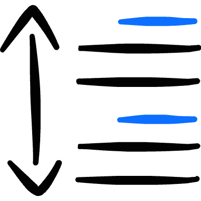 Paragraphs Spacing Icon from Freehand Duotone Set