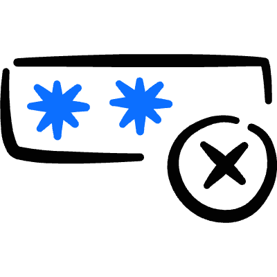 Password Denied 1 Icon from Freehand Duotone Set