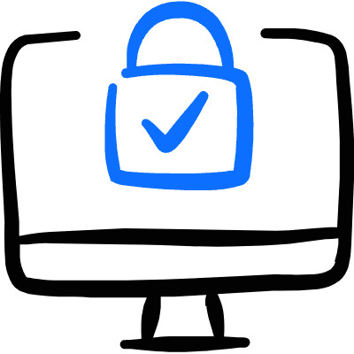 Password Desktop Lock Approved Icon from Freehand Duotone Set