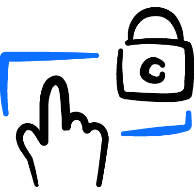 Password Touch Lock Icon from Freehand Duotone Set