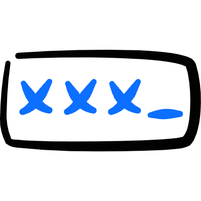 Password Type Icon from Freehand Duotone Set