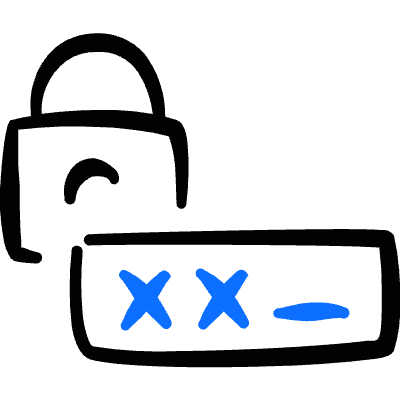 Password Type Lock Icon from Freehand Duotone Set