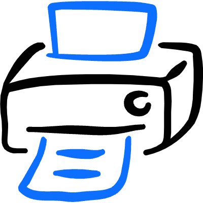 Print Text Icon from Freehand Duotone Set