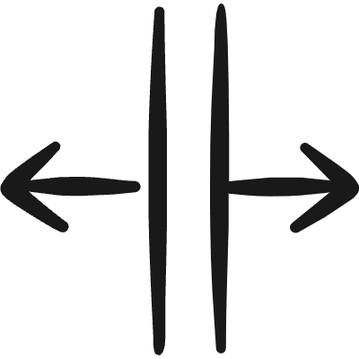 Resize Arrow Expand Horizontal 1 Icon from Freehand Duotone Set