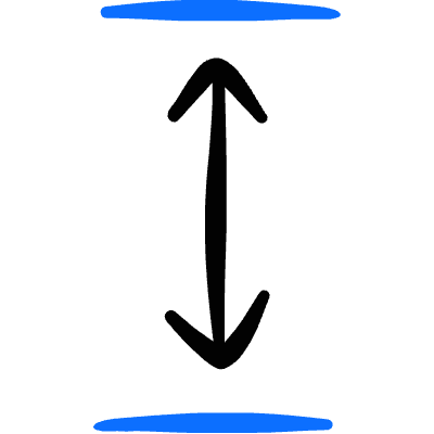 Resize Arrow Expand Vertical Icon from Freehand Duotone Set