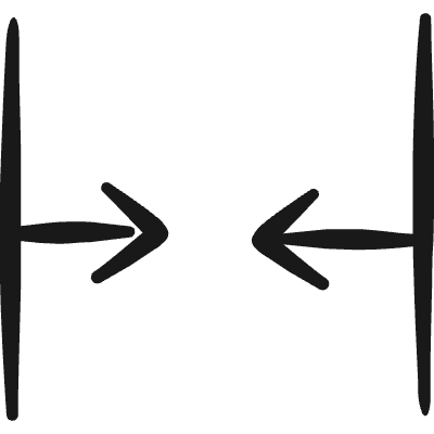 Resize Arrow Retract Horizontal Icon from Freehand Duotone Set