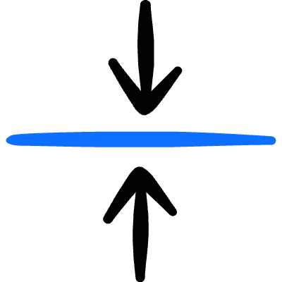 Resize Arrow Retract Line Vertical Icon from Freehand Duotone Set