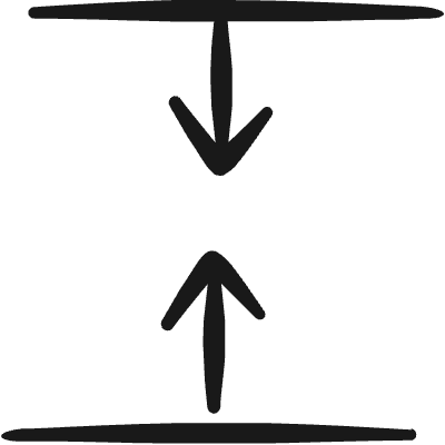 Resize Arrow Retract Vertical Icon from Freehand Duotone Set