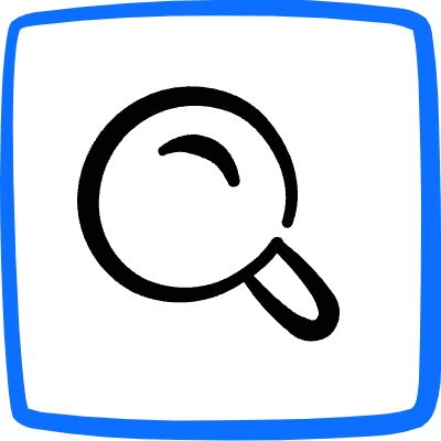 Search Magnifier Square Icon from Freehand Duotone Set