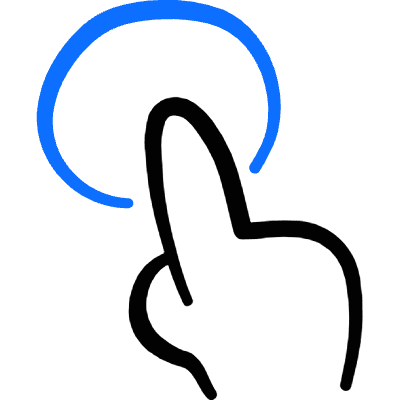 Select Circle Pad Finger Icon from Freehand Duotone Set