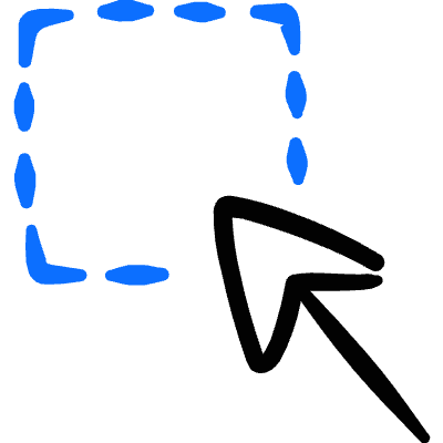 Select Cursor Area Icon from Freehand Duotone Set