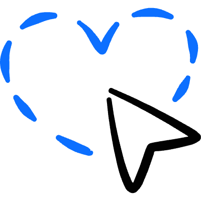 Select Cursor Area Shape Heart Icon from Freehand Duotone Set
