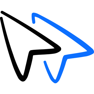Select Cursor Double Icon from Freehand Duotone Set