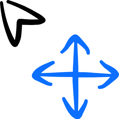 Select Cursor Move Icon from Freehand Duotone Set