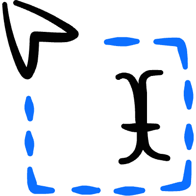 Select Cursor Text Icon from Freehand Duotone Set