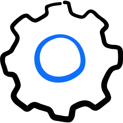 Settings Cog Icon from Freehand Duotone Set