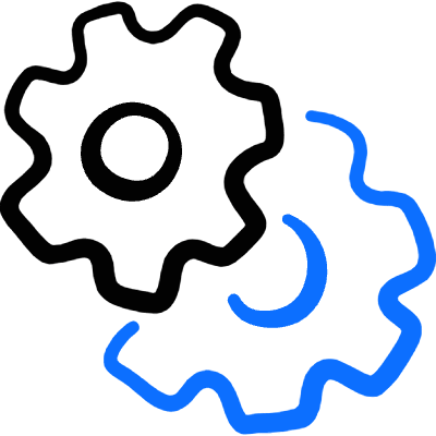 Settings Cog Double 1 Icon from Freehand Duotone Set