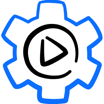 Settings Cog Play Icon from Freehand Duotone Set