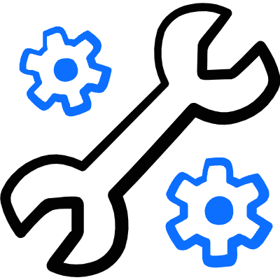 Settings Double Wrench Icon from Freehand Duotone Set