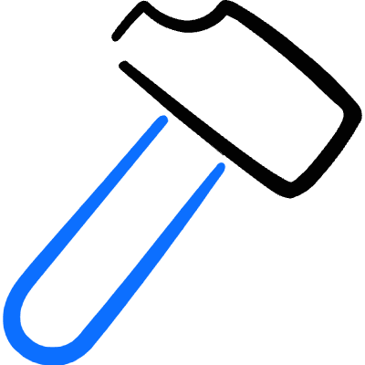 Settings Hammer Icon from Freehand Duotone Set