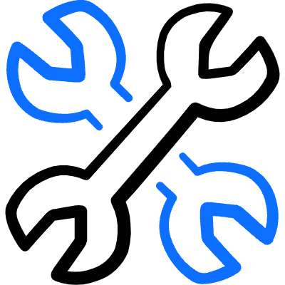 Settings Wrench Double Icon from Freehand Duotone Set