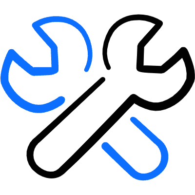 Settings Wrench Icon from Freehand Duotone Set