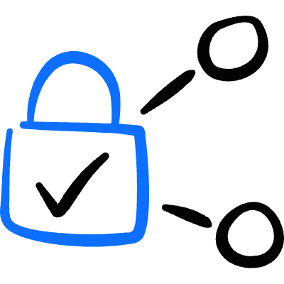 Share Lock Approved 1 Icon from Freehand Duotone Set