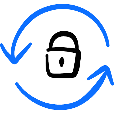 Synchronize Arrows Lock Icon from Freehand Duotone Set