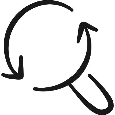 Synchronize Arrows Search Icon from Freehand Duotone Set
