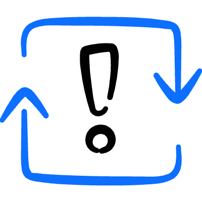 Synchronize Arrows Square Warning Icon from Freehand Duotone Set