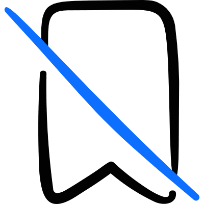 Bookmark Cancel Delete Icon from Freehand Duotone Set