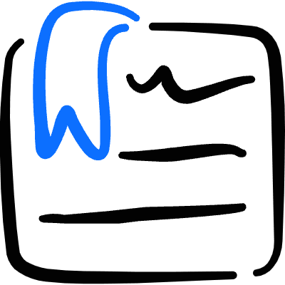Bookmarks Document Icon from Freehand Duotone Set