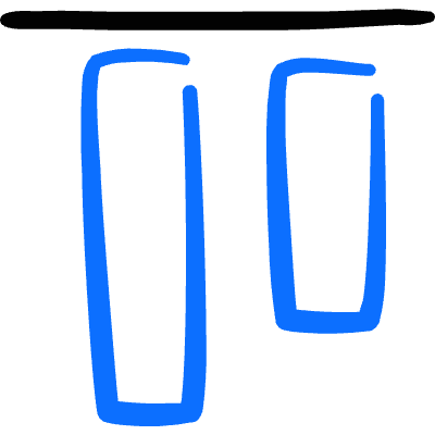 Text Formating Align Top Icon from Freehand Duotone Set