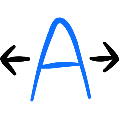 Text Formating Font Expand Horizontal Icon from Freehand Duotone Set