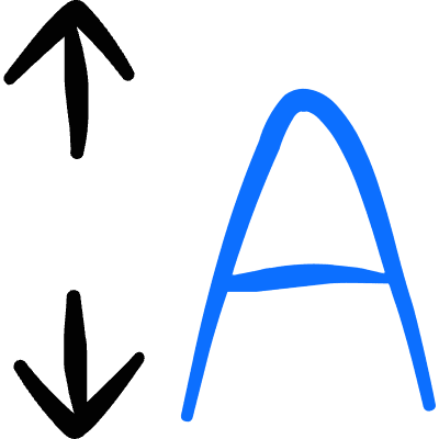 Text Formating Font Expand Vertical Icon from Freehand Duotone Set