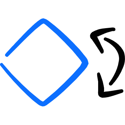 Text Formating Rotate Shape Icon from Freehand Duotone Set