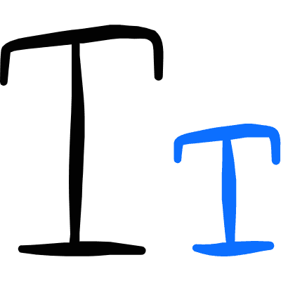 Text Formating Small Caps Icon from Freehand Duotone Set