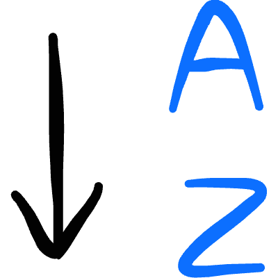 Text Options Arrange Alphabetical Icon from Freehand Duotone Set
