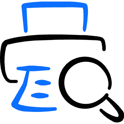 Text Options Printer View Icon from Freehand Duotone Set