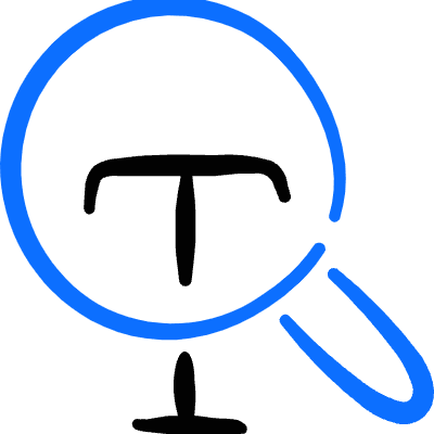 Text Options Search Icon from Freehand Duotone Set