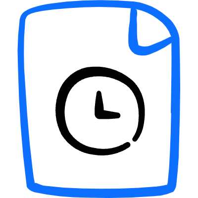 Time Files Clock 1 Icon from Freehand Duotone Set