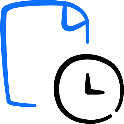 Time Files Clock Icon from Freehand Duotone Set