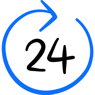 Time Clock 24 Hrs 1 Icon from Freehand Duotone Set