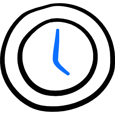 Time Clock Circle 1 Icon from Freehand Duotone Set