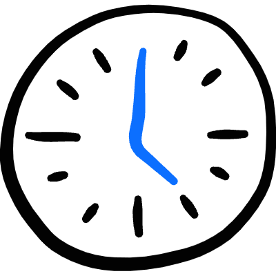 Time Clock Circle Icon from Freehand Duotone Set