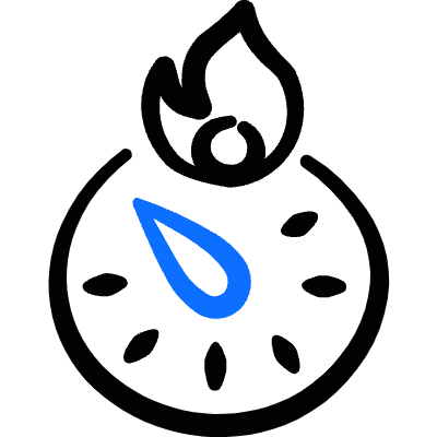 Time Clock Fire Icon from Freehand Duotone Set