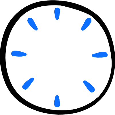 Time Clock Full Icon from Freehand Duotone Set
