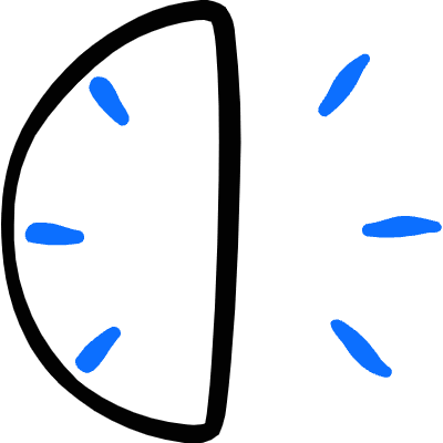 Time Clock Half Left Icon from Freehand Duotone Set