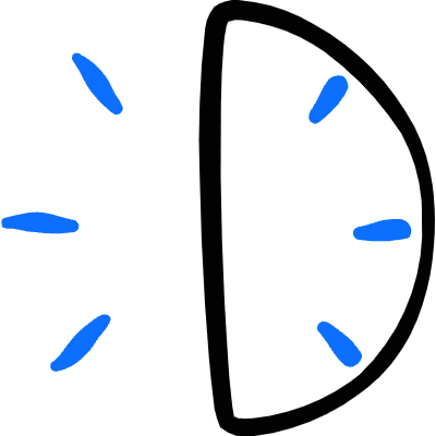 Time Clock Half Right Icon from Freehand Duotone Set